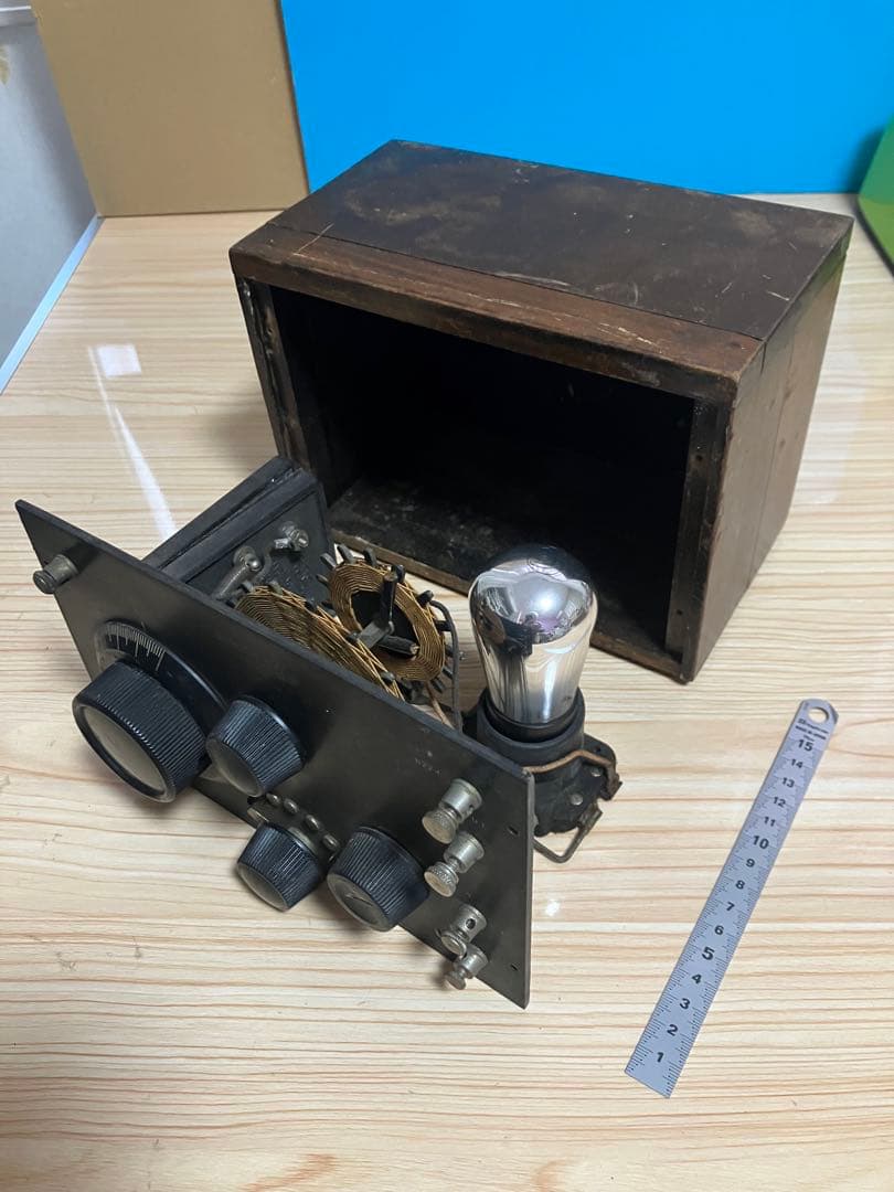 アンティーク　単球ラジオ　(Crosley Model 50) レシーバー付