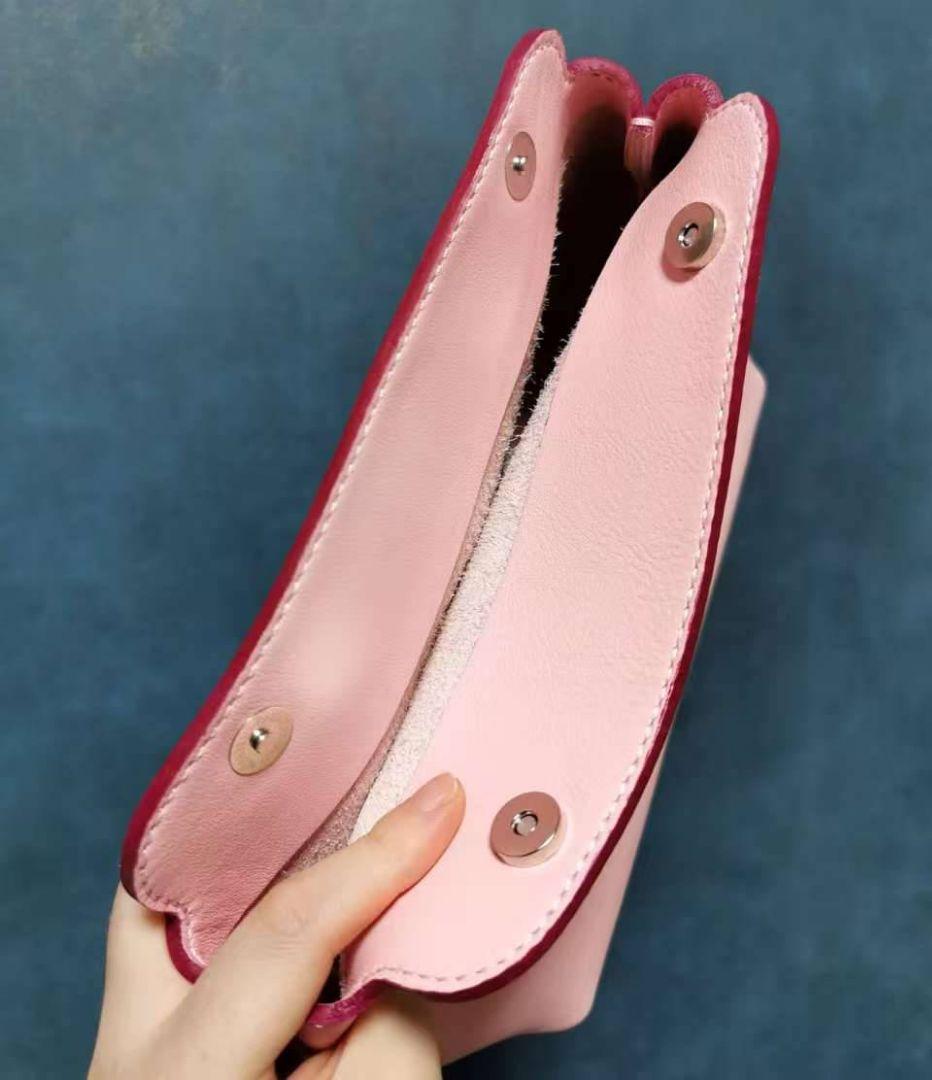 イタリアンレザーバッグ ハンドバッグ バッグインバッグ ハンドメイド手縫い