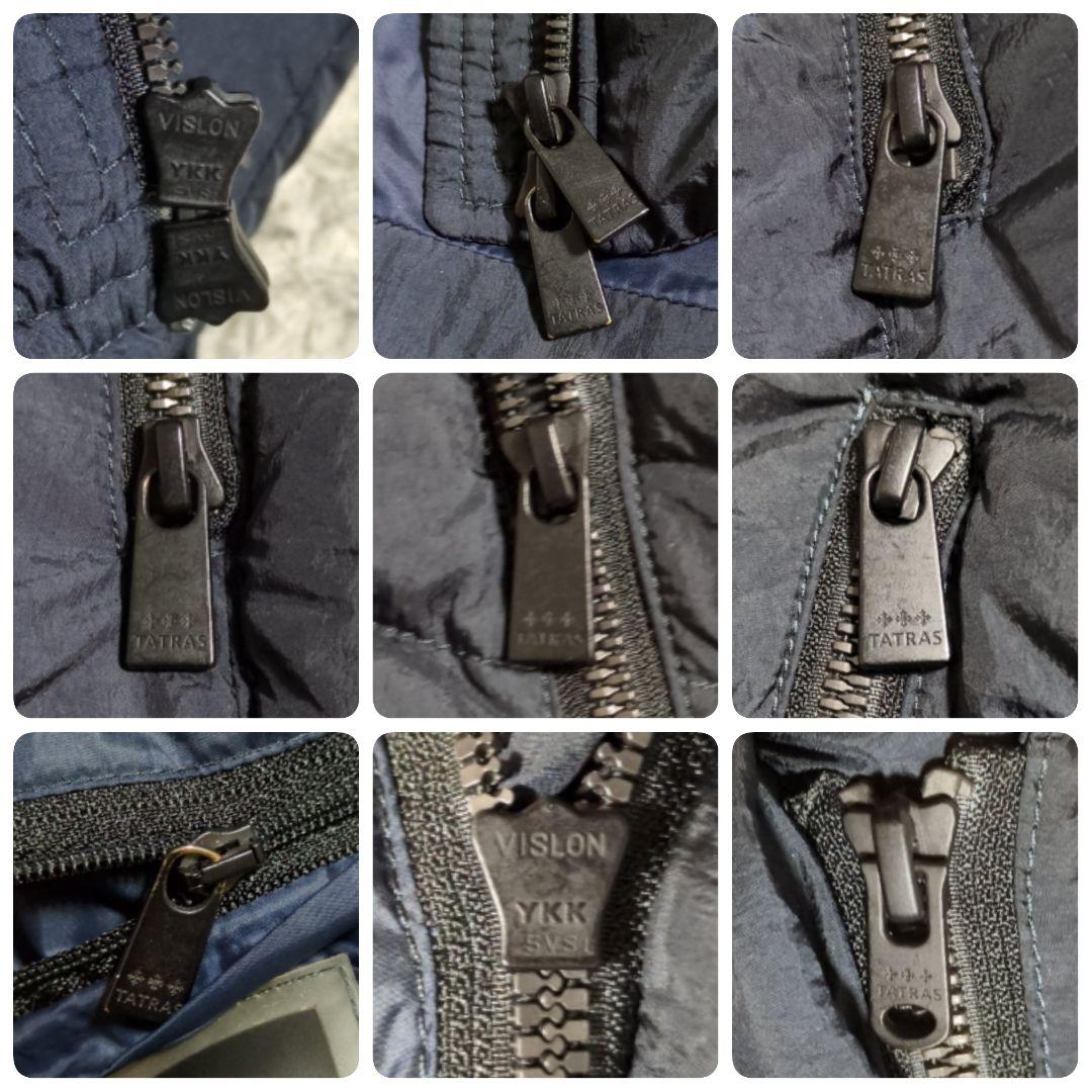 美品 TATRAS CURONE ダウンベスト 2WAY 02 ネイビー