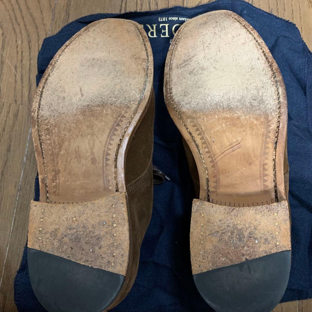 箱付き SANDERS サンダース スエード ドレスシューズ UK7