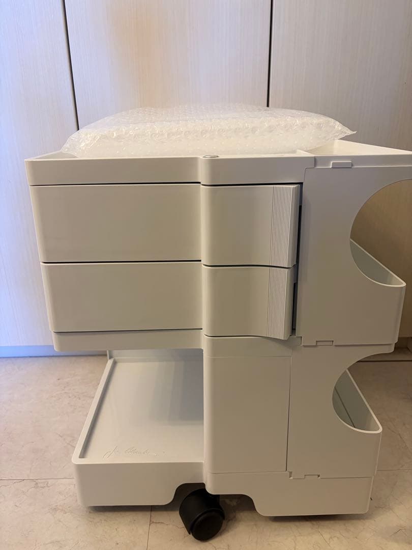 ホワイト収納ワゴン ボビーワゴン　2段　送料込み