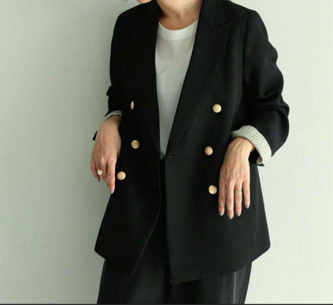 Demi-Luxe BEAMS 紺ブレ　ダブルテーラードジャケット 36