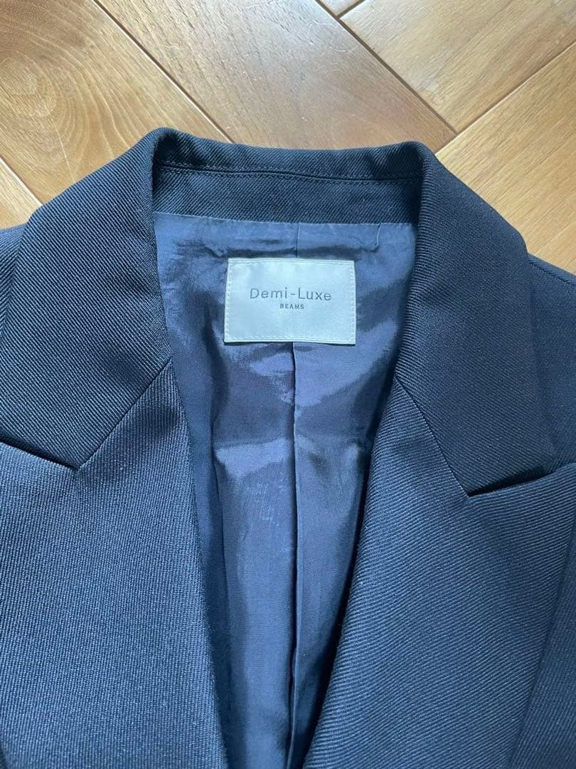 Demi-Luxe BEAMS 紺ブレ　ダブルテーラードジャケット 36