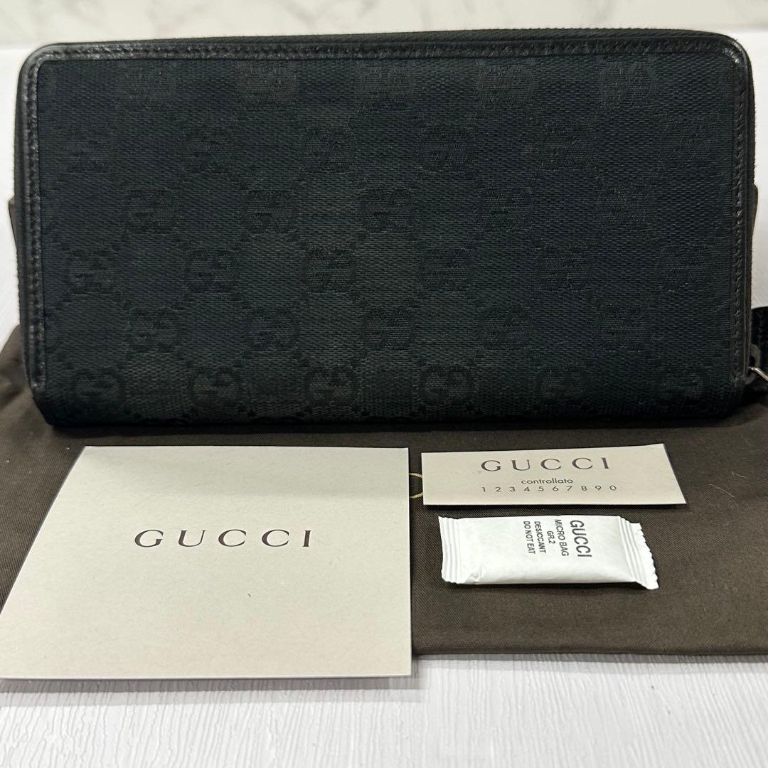 新品同様‼️ グッチ　GUCCI 財布　長財布　GGキャンバス　ラウンドファスナー
