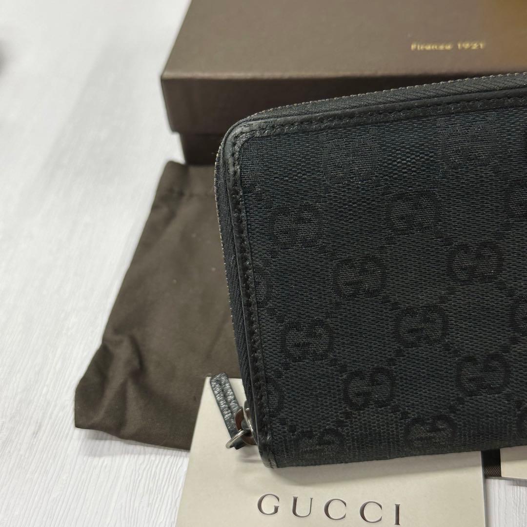 新品同様‼️ グッチ　GUCCI 財布　長財布　GGキャンバス　ラウンドファスナー