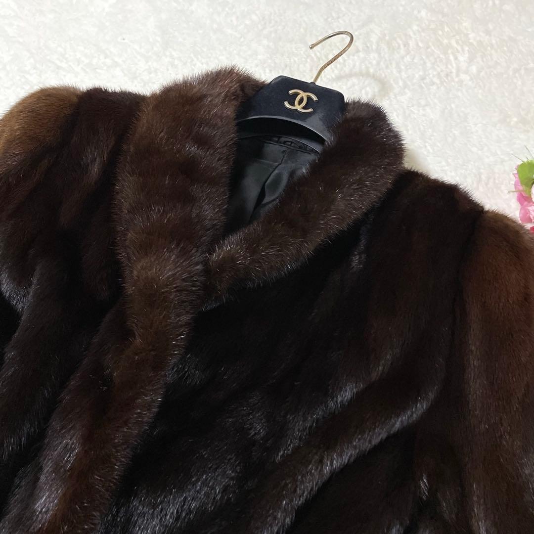 【大きいサイズ】 ミンク 本毛皮 リアルファー サイズXL相当 毛並み◎