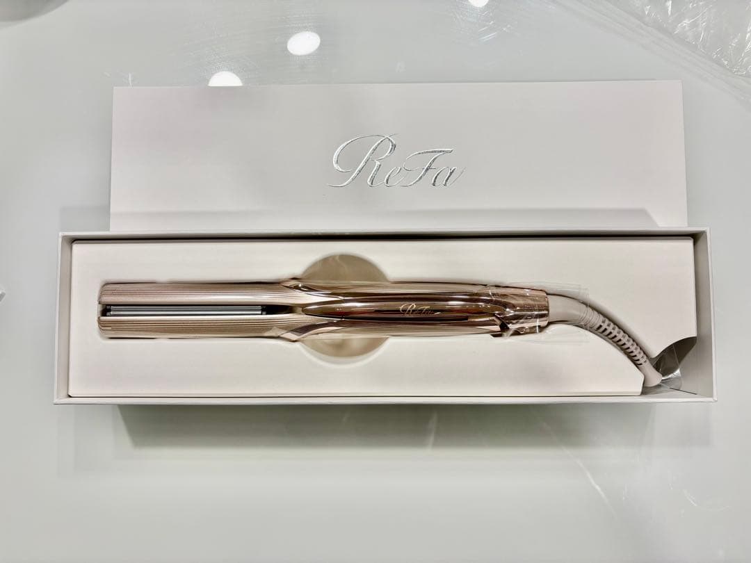 【新品保証書あり】ReFa ストレートアイロンプロ+プラス　シャンパングレージュ