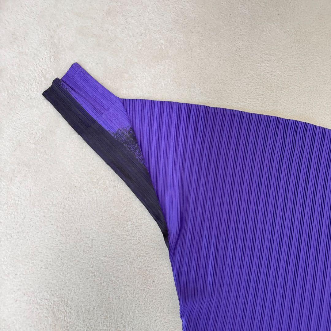 極美品✨PLEATS PLEASE 変形　グラデーション　長袖　ハイネック