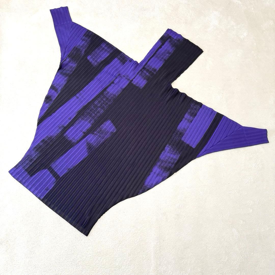 極美品✨PLEATS PLEASE 変形　グラデーション　長袖　ハイネック