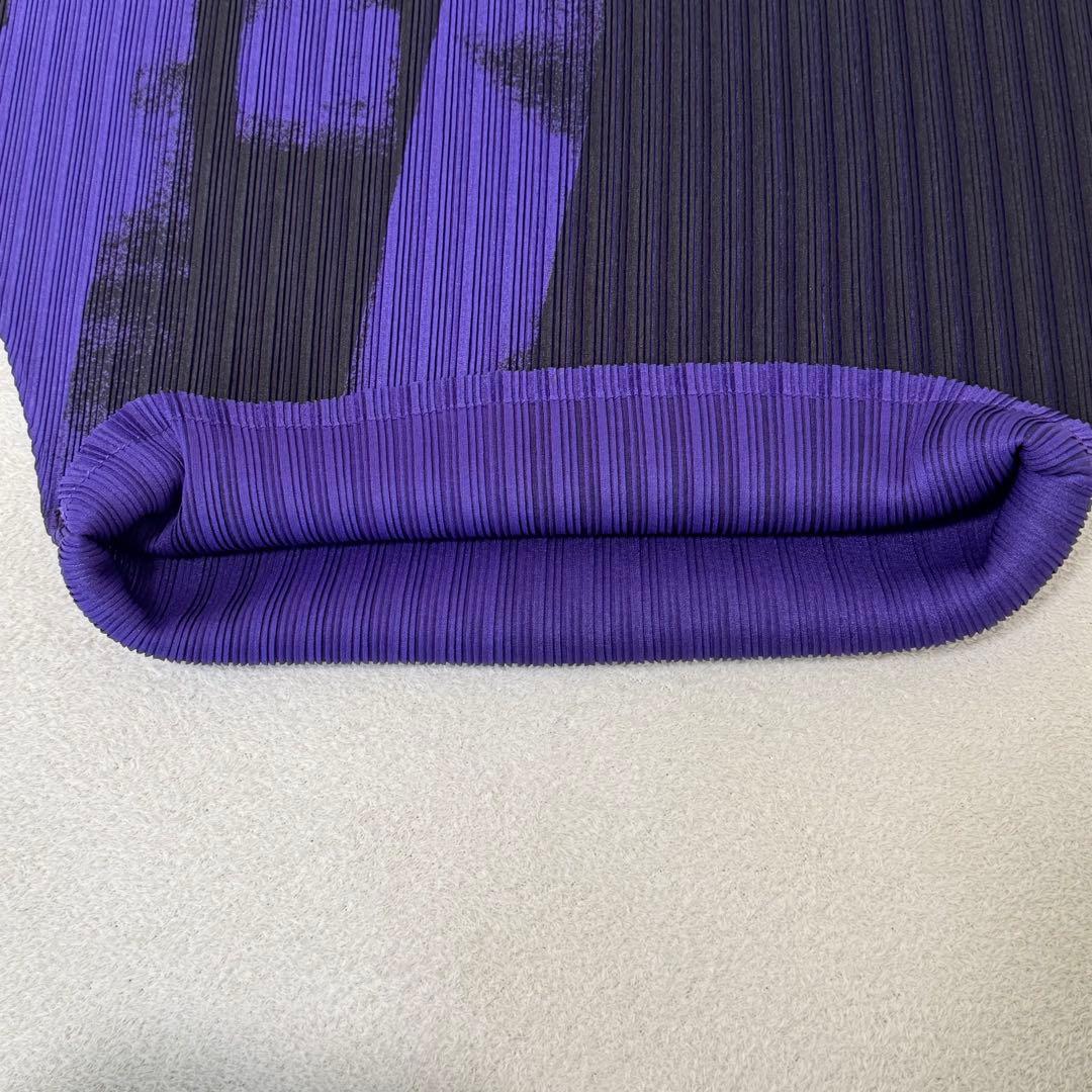 極美品✨PLEATS PLEASE 変形　グラデーション　長袖　ハイネック