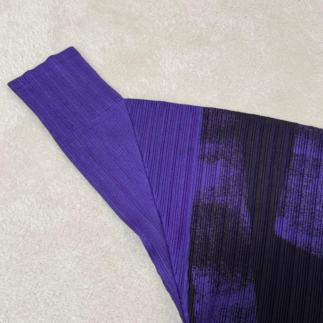 極美品✨PLEATS PLEASE 変形　グラデーション　長袖　ハイネック