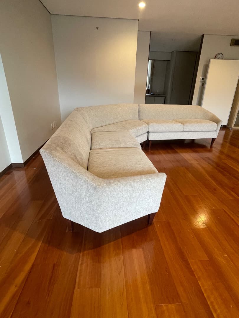 S*a様 ライトグレー コーナーソファ モダン 米国Baker社製