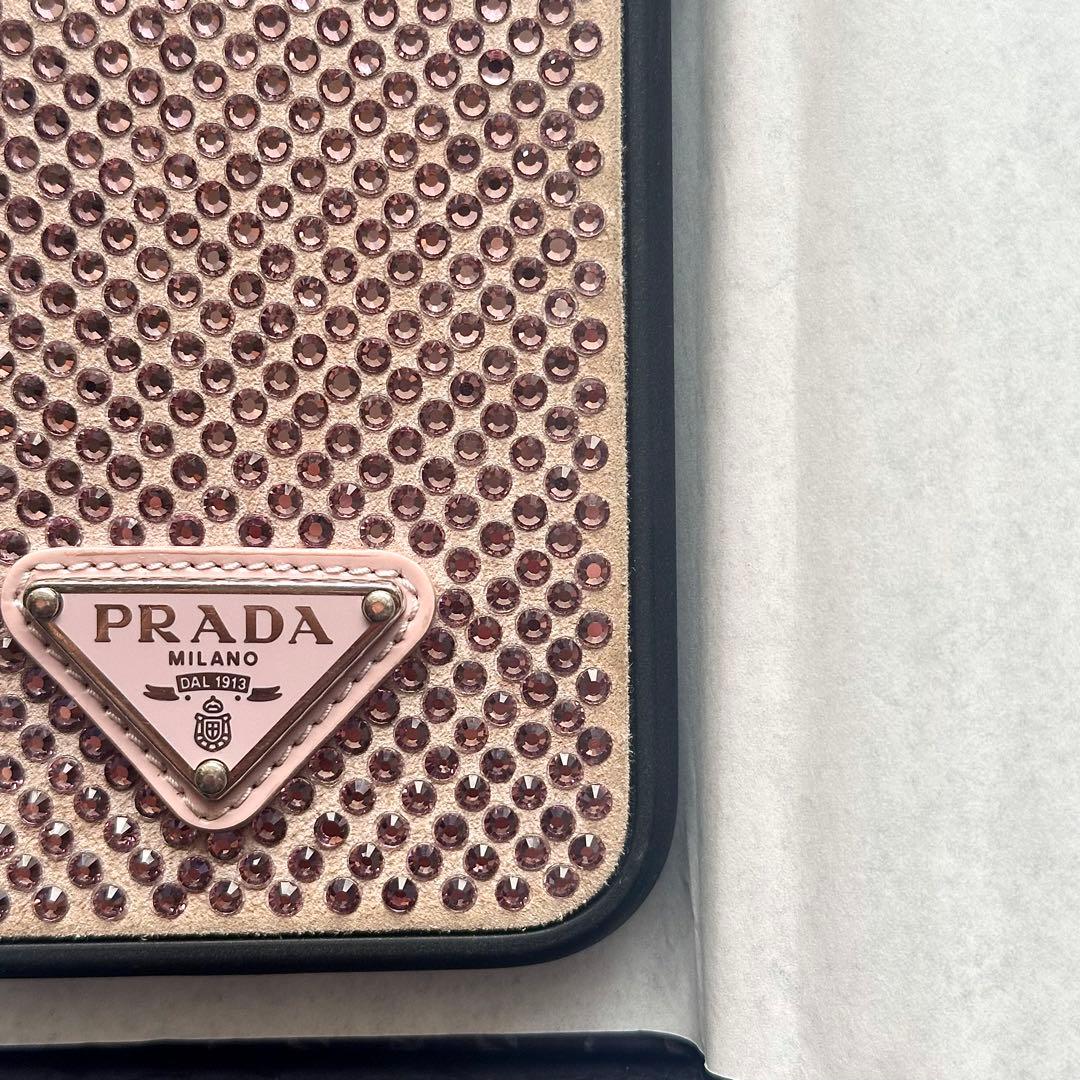 PRADA ラインストーン ピンク iPhone 14pro ケース