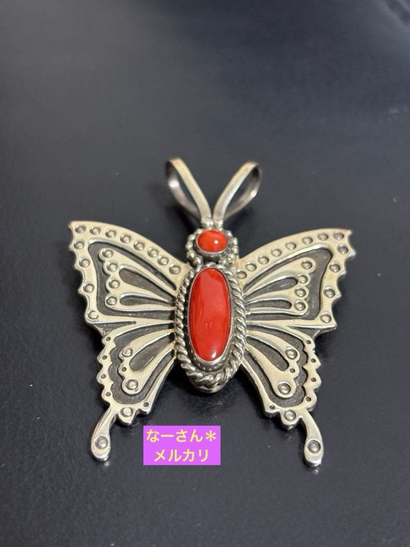 ハーマンスミス コーラル＊バタフライ2WAY ブローチ & ペンダントトップ