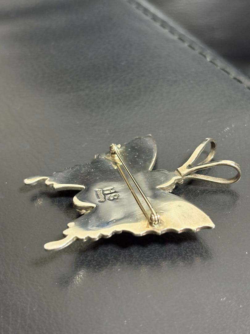 ハーマンスミス コーラル＊バタフライ2WAY ブローチ & ペンダントトップ