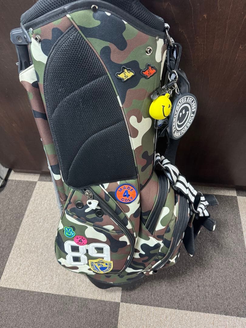 PEARLY GATES 迷彩ゴルフバッグ 89 スタンド ヘッドカバー付