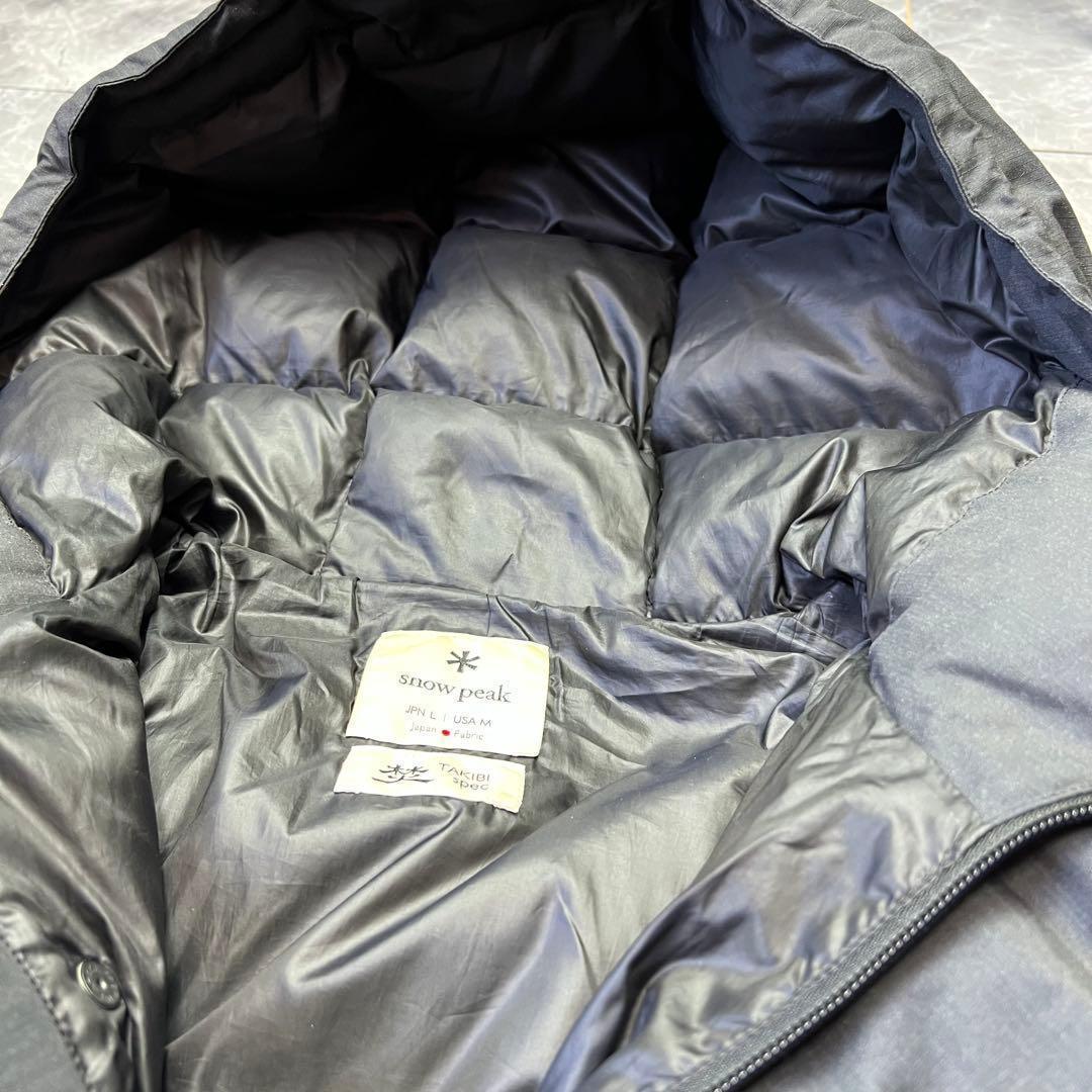 スノーピーク　焚き火スペック　ダウンジャケット　L 黒　アノラック　down