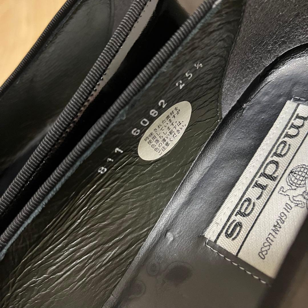 Madras メンズ　オペラパンプス　25.5　ブラック