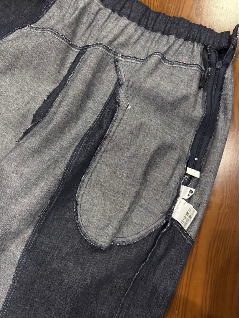 慈雨、デニムワイドパンツ