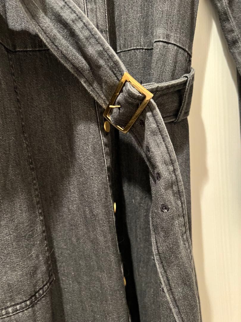 Diagram 刺繍襟　デニムワンピース