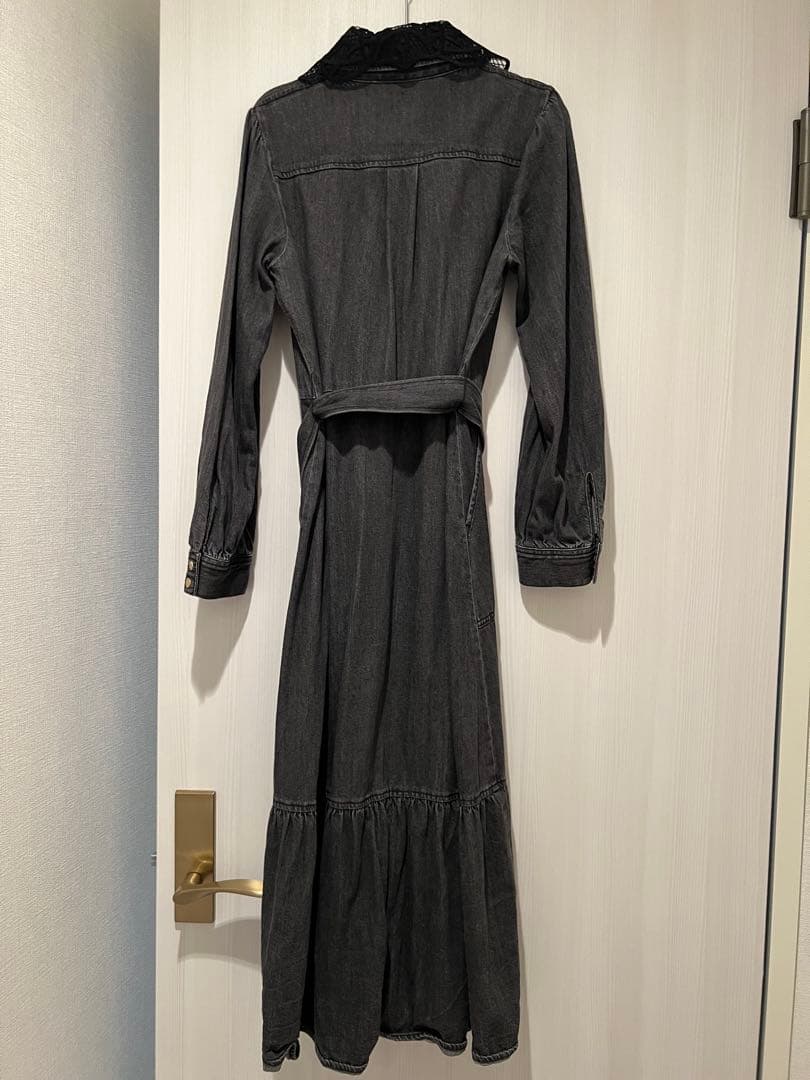 Diagram 刺繍襟　デニムワンピース