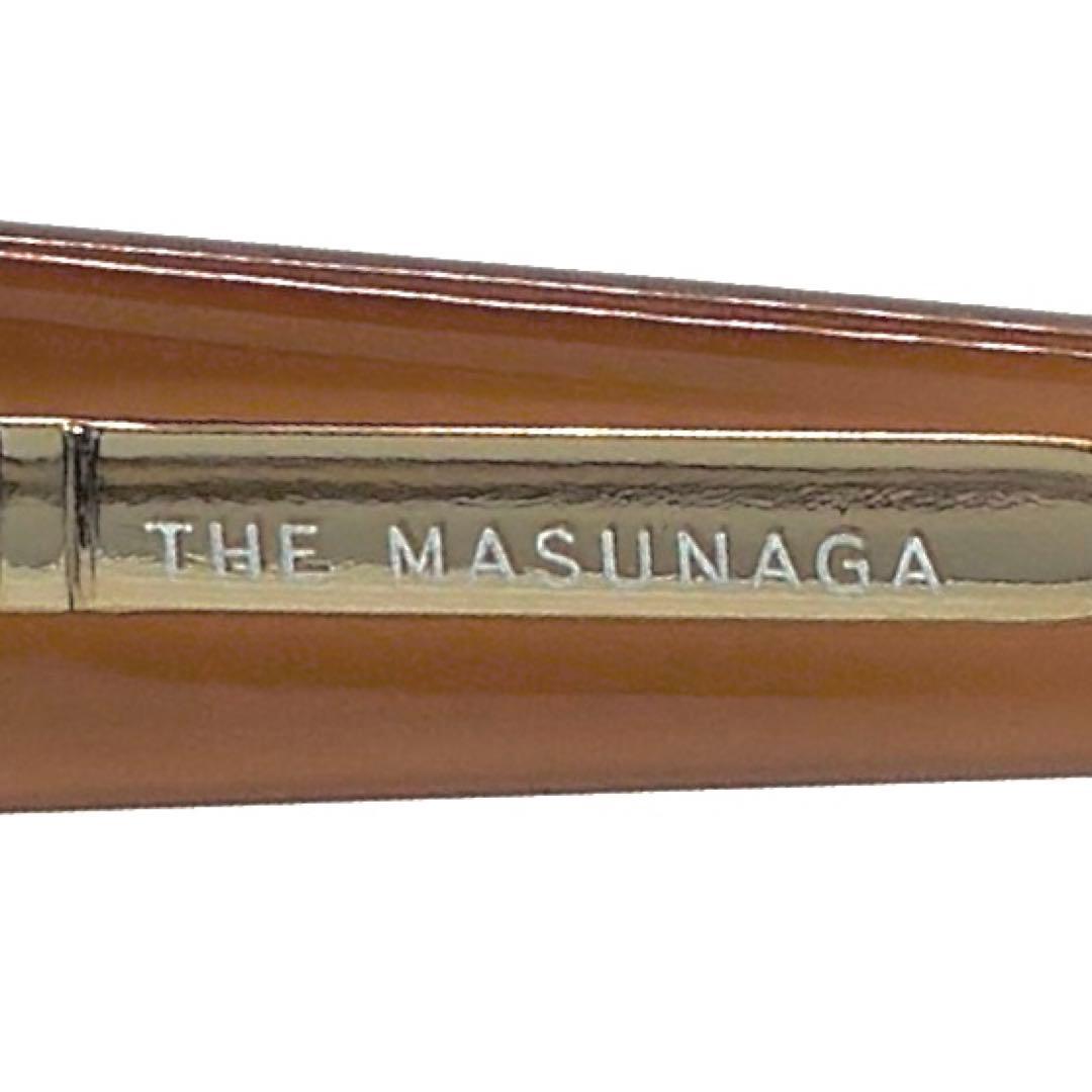 【美品】MASUNAGA 増永眼鏡　スクエア　サングラス　セルフレーム　鯖江