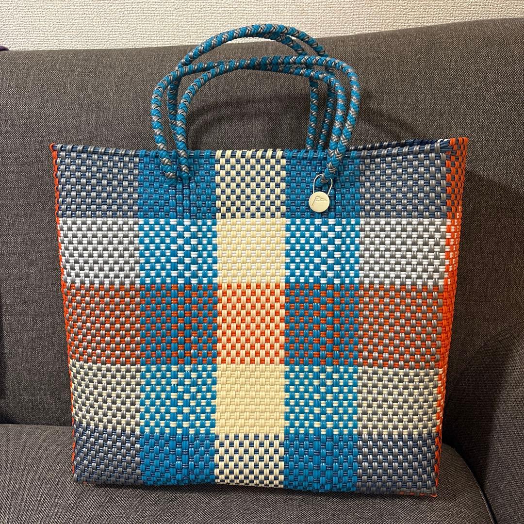 【新品未使用】レトラ メルカドバッグ SEA限定COLORS CHECK (M)