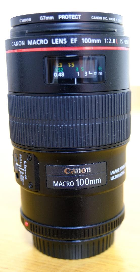 【防湿庫保管】【美品【プロテクト】EF100mm F2.8Lマクロ IS USM