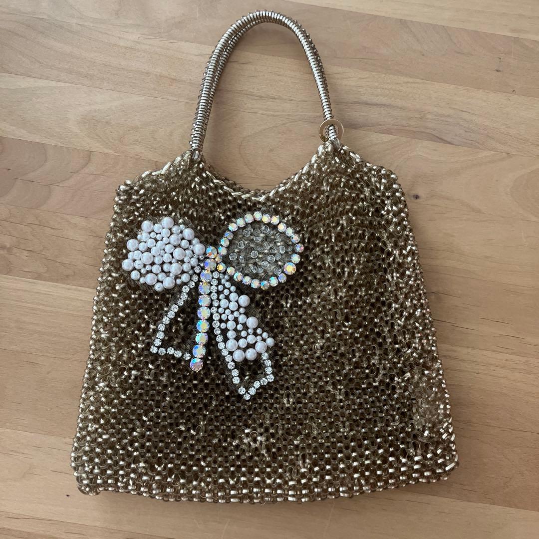 アンテプリマ　ゴールド　リボン　ワイヤーバック