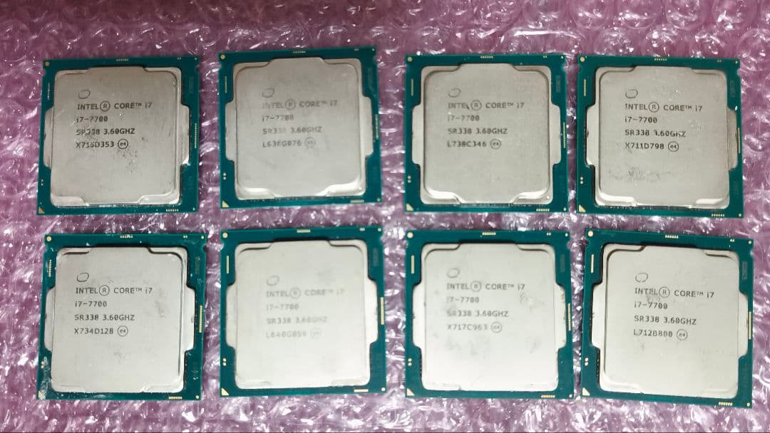 core i7 7700 15個セット 動作確認済み