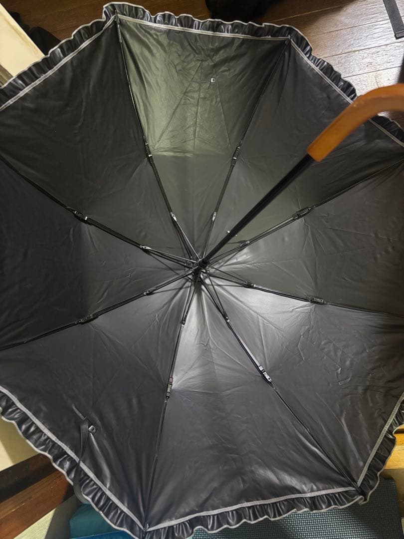 SUN BARRIER 100 フリル日傘 フロストグレー