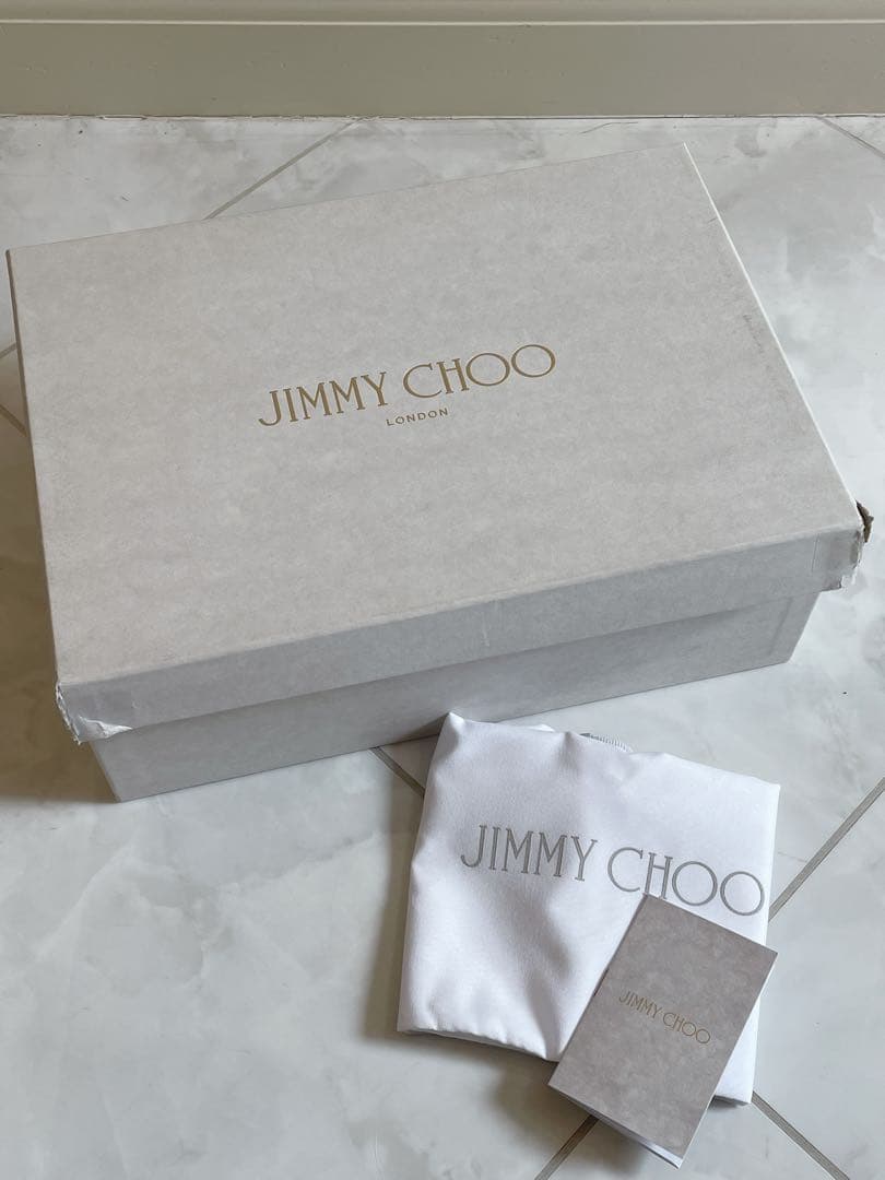 美品! JIMMY CHOO ジミーチュウ ロゴ ミュール サンダル 黒 24㎝