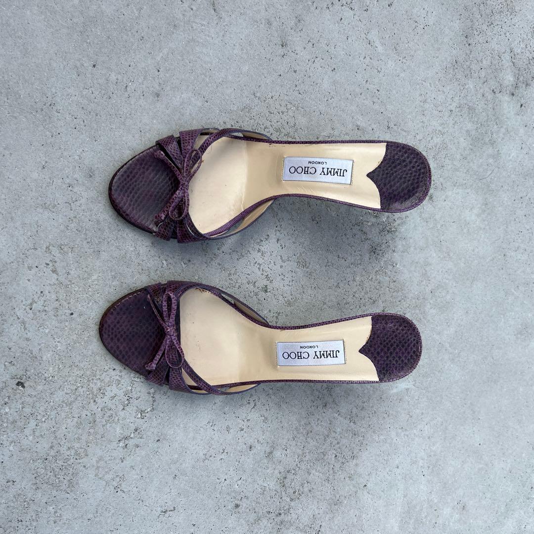 ち*ー様 JIMMY CHOO パープル ミュール