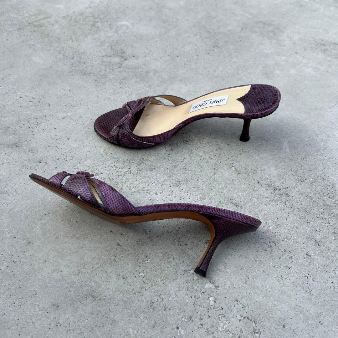 ち*ー様 JIMMY CHOO パープル ミュール