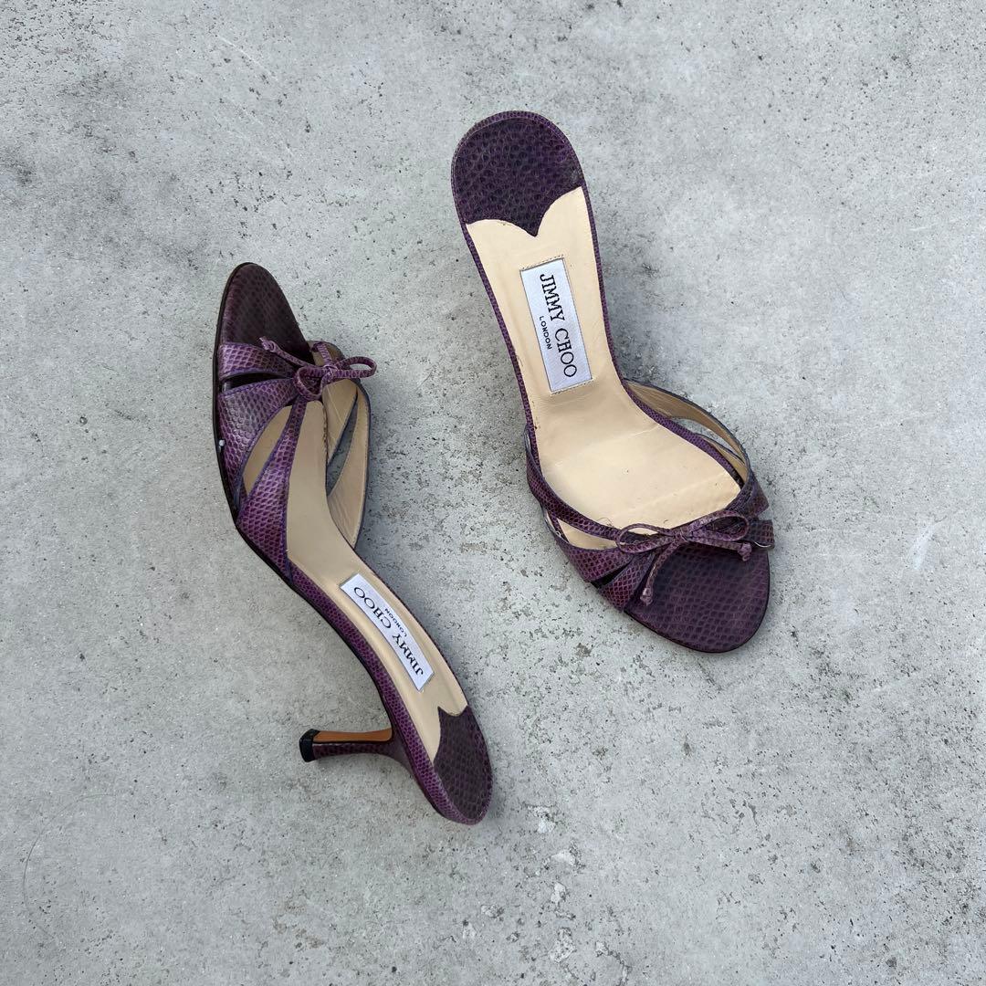 ち*ー様 JIMMY CHOO パープル ミュール