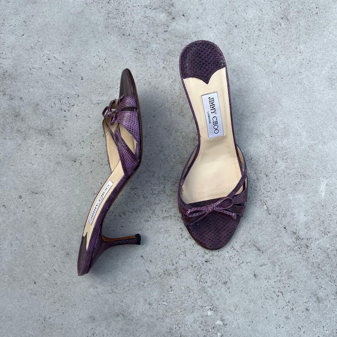 ち*ー様 JIMMY CHOO パープル ミュール