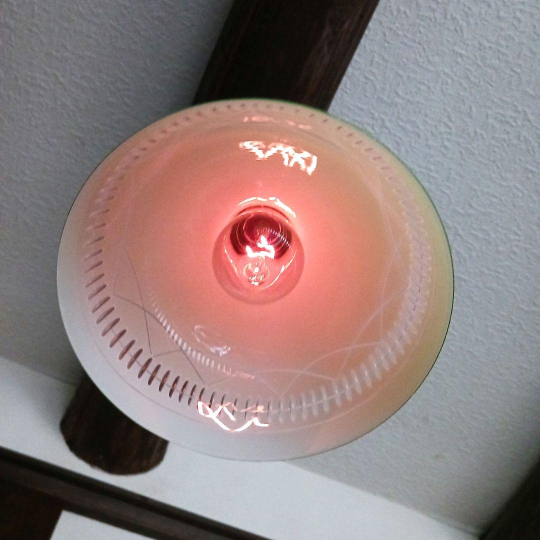 外切子ガラスランプシェード　アンティーク