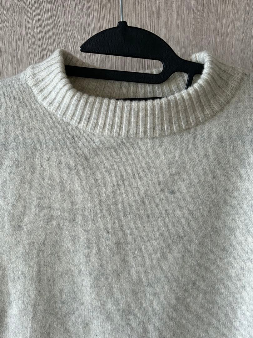 NARU ナル／タスマニアラムボックスニット／アイボリー／ウール100%／日本製