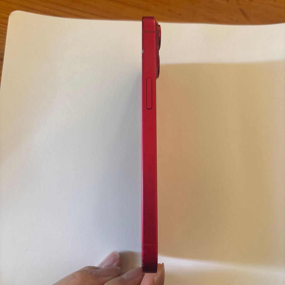 iPhone 14 128GB レッド　画面割れなし　フレーム少し傷あり動作良好