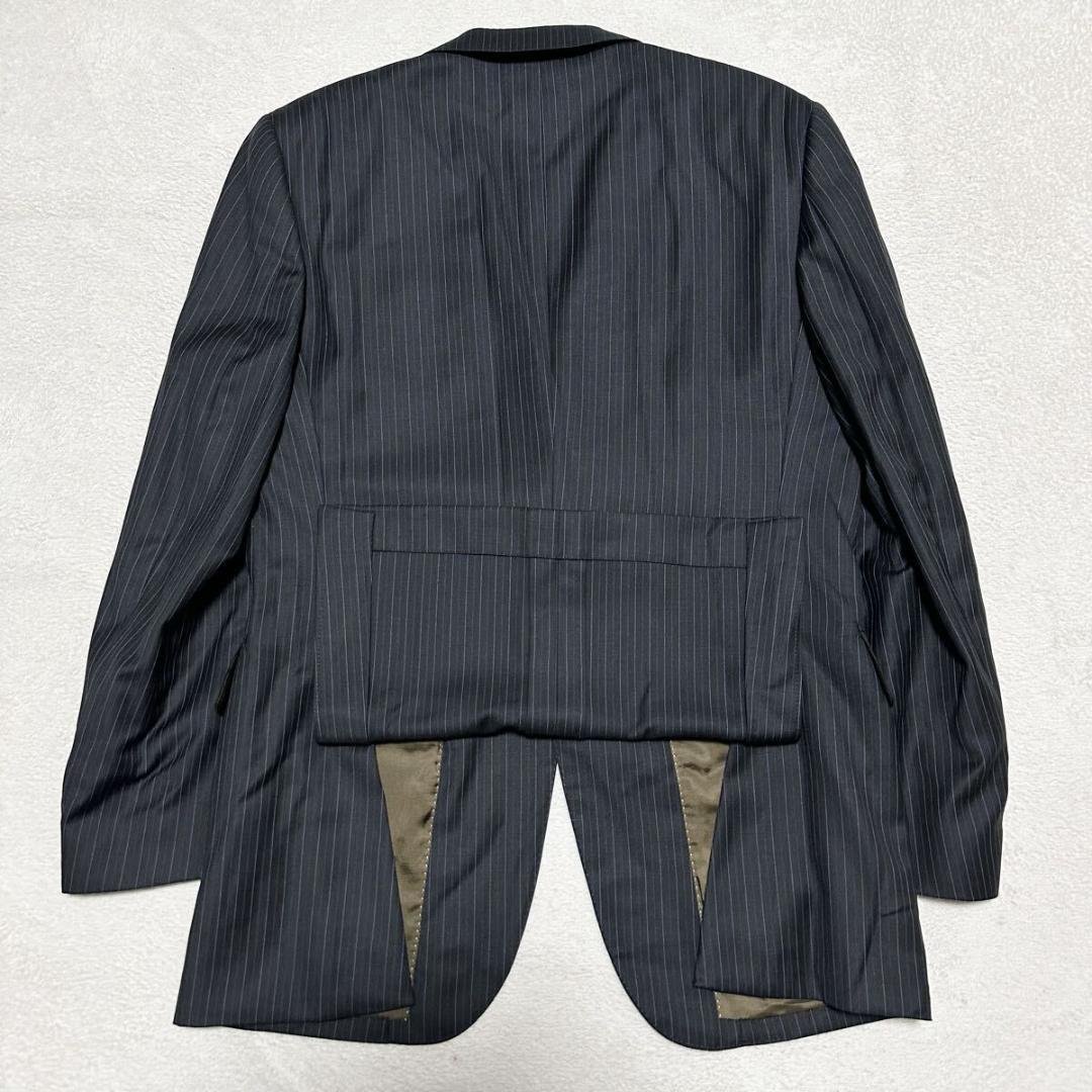 極美品 ポールスミス デルフィノ Super120’s 黒系 スーツ M 109