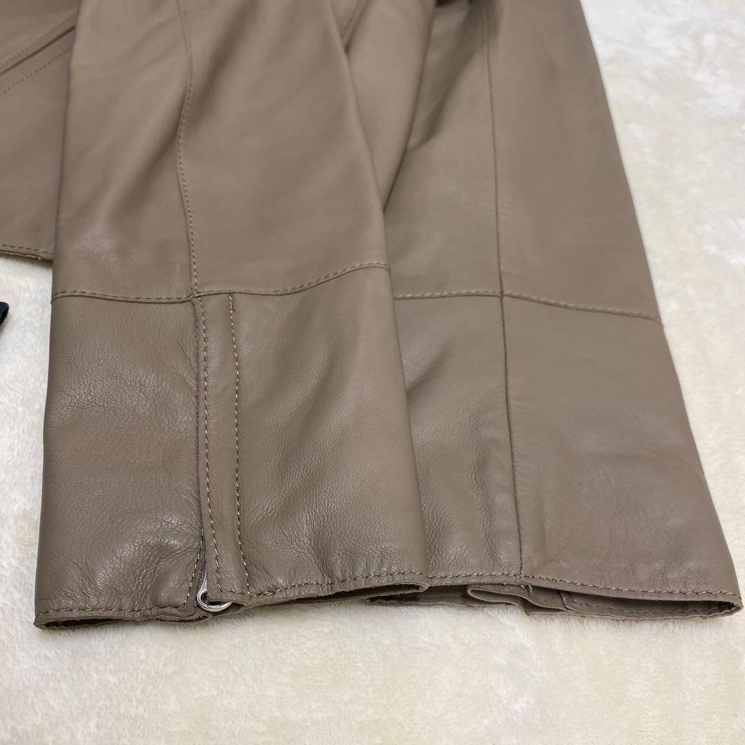 【ぴーちゃん さま専用】23区 シープレザー ノーカラージャケット25周年モデル