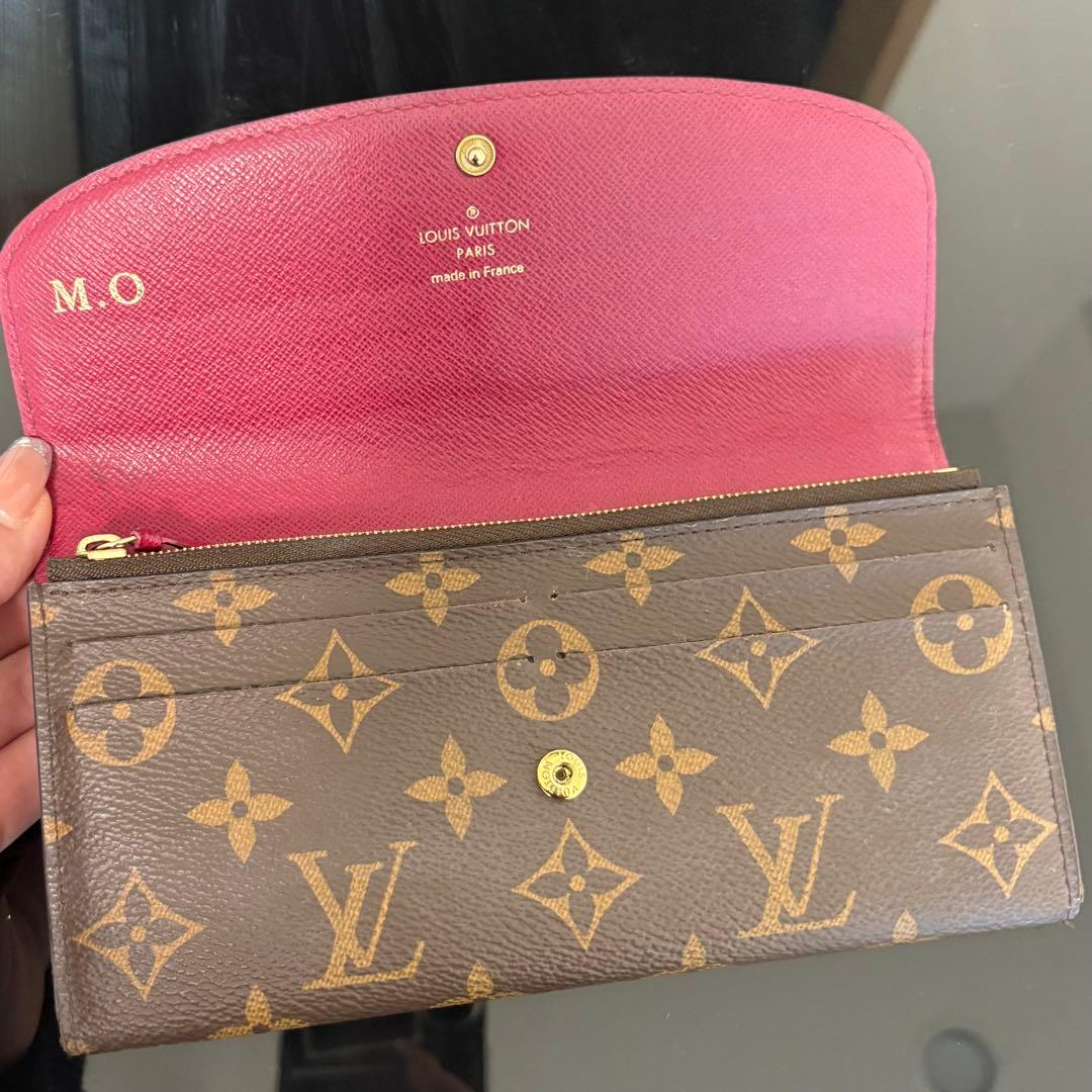 【匿名配送】ルイヴィトン　ポルトフォイユ　エミリー　モノグラム　フューシャ