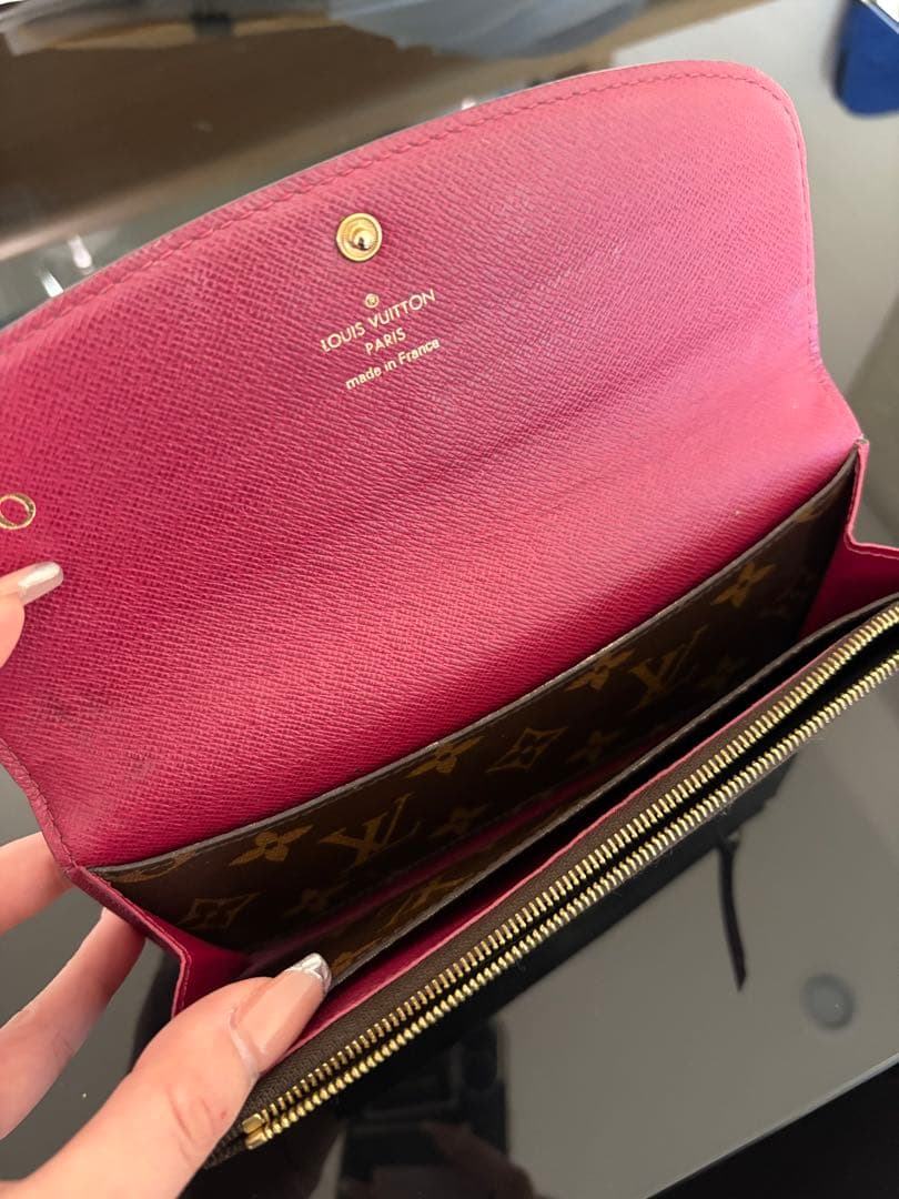【匿名配送】ルイヴィトン　ポルトフォイユ　エミリー　モノグラム　フューシャ