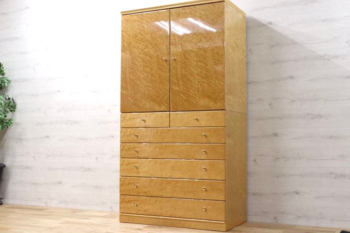 GMEH66○井上木工所 府中 最高級 ワードローブ 洋服箪笥 洋タンス 和箪笥