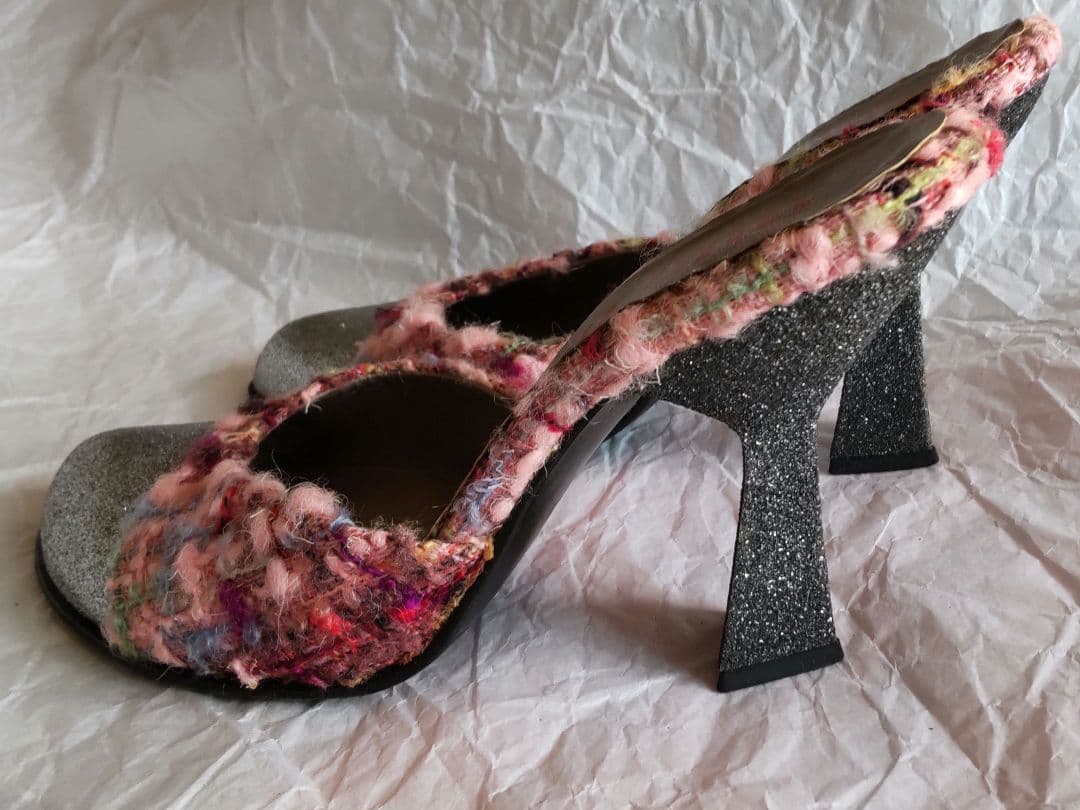 MIU MIU ミュール 36ハーフ 希少 レア Y2K ヴィンテージ ツイード