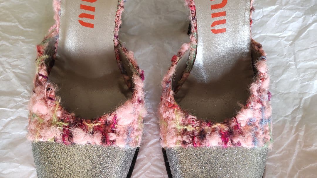 MIU MIU ミュール 36ハーフ 希少 レア Y2K ヴィンテージ ツイード