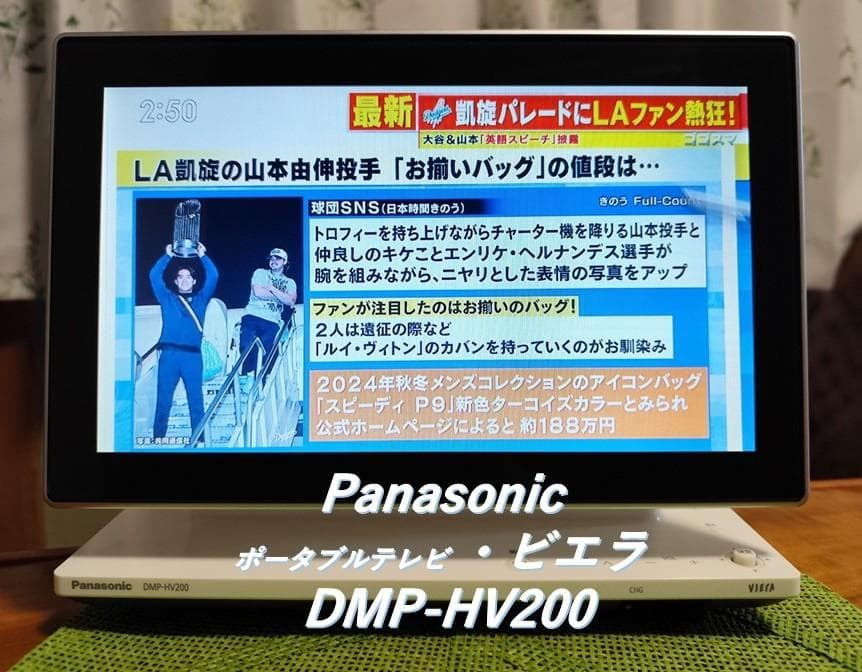 Panasonic ポータブル地デジテレビ ビエラ DMP-HV200　美品！