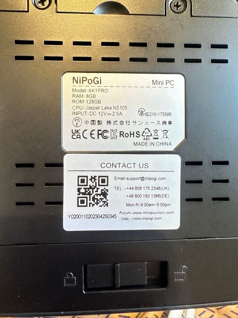 NiPoGi AKI PRO ミニPC 8GB RAM 128GB ROM