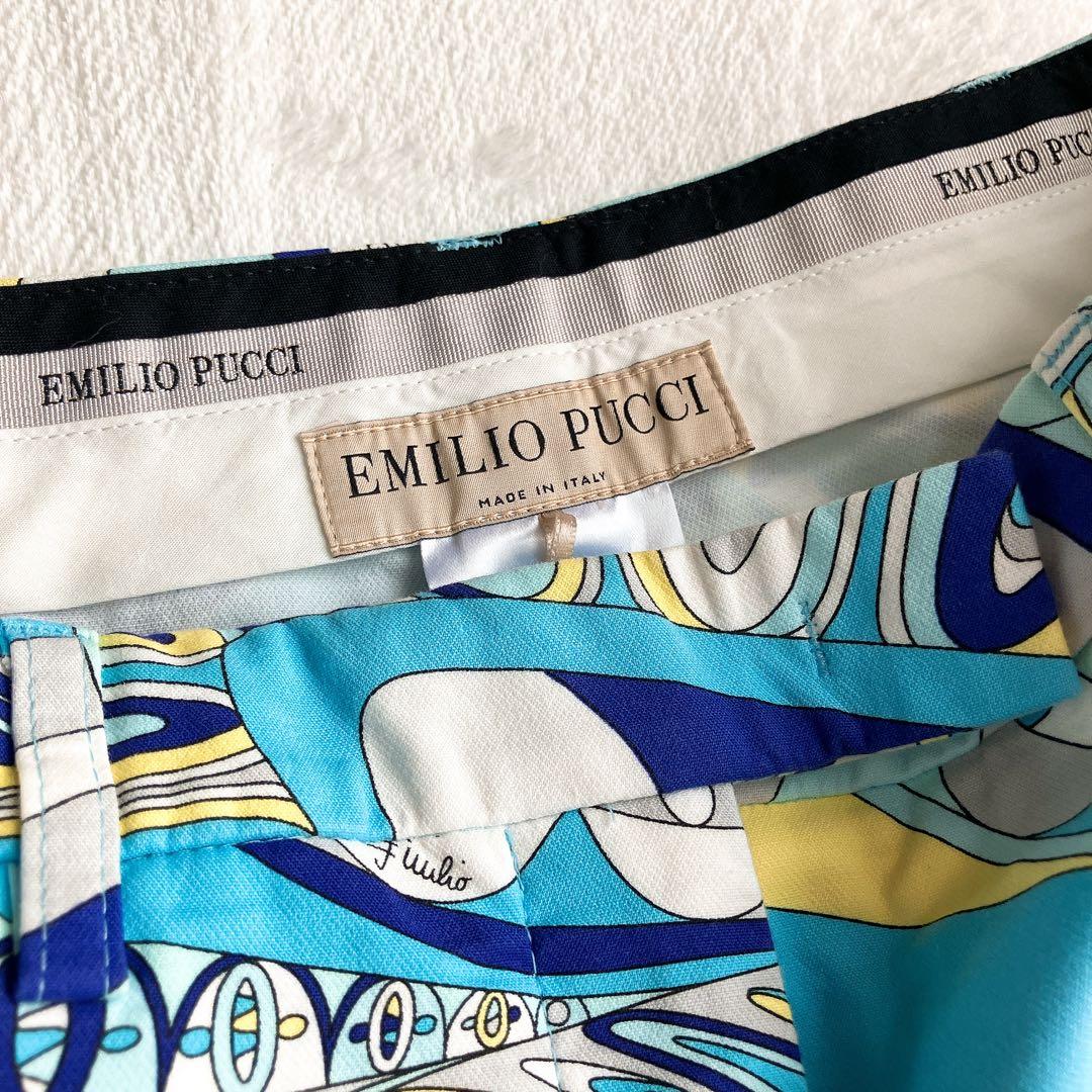 EMILIO PUCCI エミリオプッチ★ストレッチ ショートパンツ ロゴ 総柄