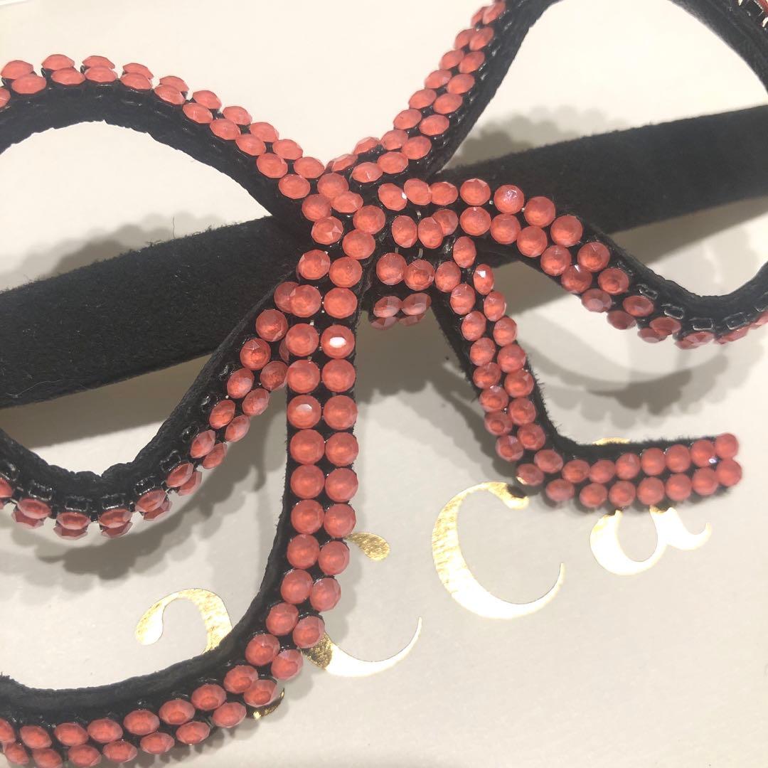 【本日限定】acca ブリジット リボン ロング バレッタ コーラルピンク